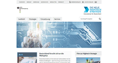 Desktop Screenshot of hightech-strategie.de